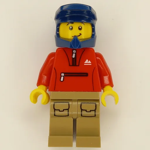 Red Torso (Dark Tan Legs, Dark Blue Helmet)