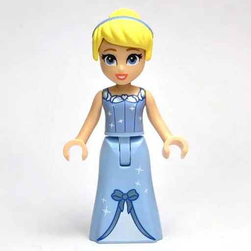 Cinderella (Bright Light Blue Dress, White Under-Dress - Thin Hinge, Hair Band)
