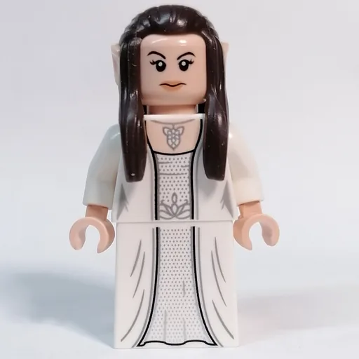 Arwen (White Torso, Dress, Dark Brown Hair)