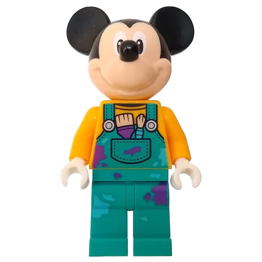 Mickey Mouse (Bright Orange Torso, Dark Turquoise Overall)