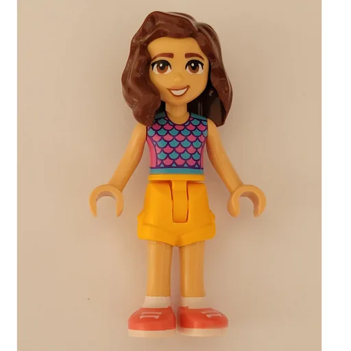 Luna (Bright Light Blue Top, Bright Light Orange Skirt)