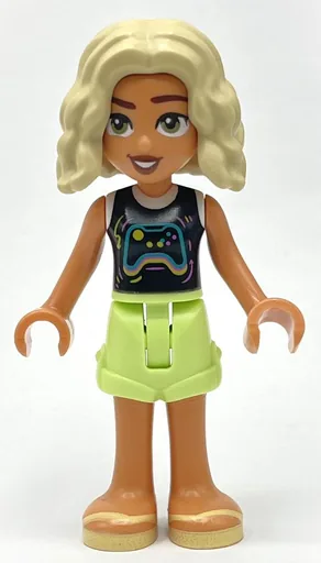 Nova (Black Top, Bright Light Yellow Shorts)