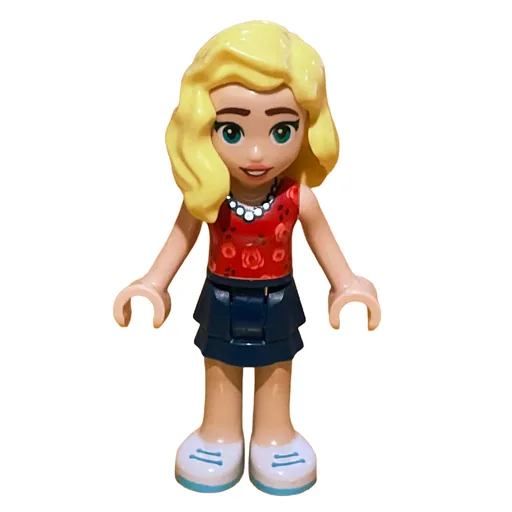Matilde (Red Top, Dark Blue Skirt)