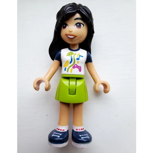 Liann (White Top, Lime Skirt)