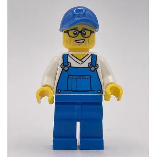 Man (Blue Overalls, Blue Cap)