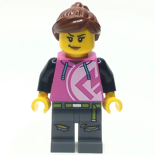 Woman (Dark Pink Hoodie, Dark Bluish Gray Legs)