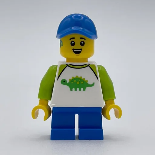 Boy (Dinosaur Shirt, Short Blue Legs, Blue Cap)