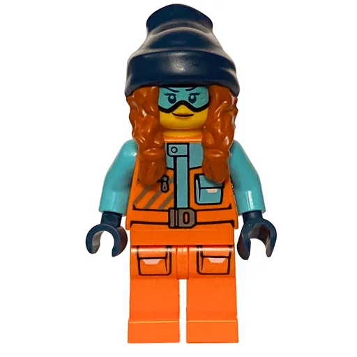 Arctic Explorer (Tina Tarantula, Orange Suit, Dark Blue Beanie Hat with Hair)