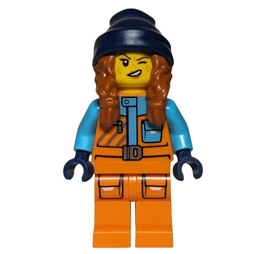 Arctiv Explorer (Tina Tarantula, Orange Suit, Dark Blue Beanie with Hair)