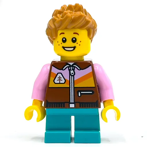 Boy (Reddish Brown Jacket, Dark Turquoise Legs)