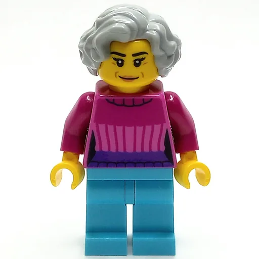 Woman (Dark Pink Top, Medium Azure Legs, Light Bluish Gray Hair)