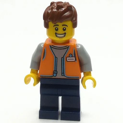 Shopkeeper (Orange Vest, Dark Blue Legs, Reddish Brown Hair)