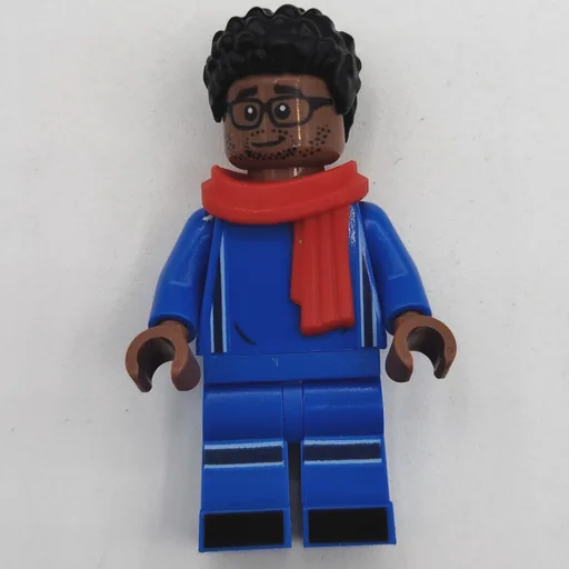 Soccer Fan (Blue Soccer Kit, Red Scarf, Black Hair)