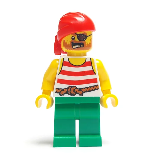 Pirate (White Torso, Green Legs, Red Bandana)
