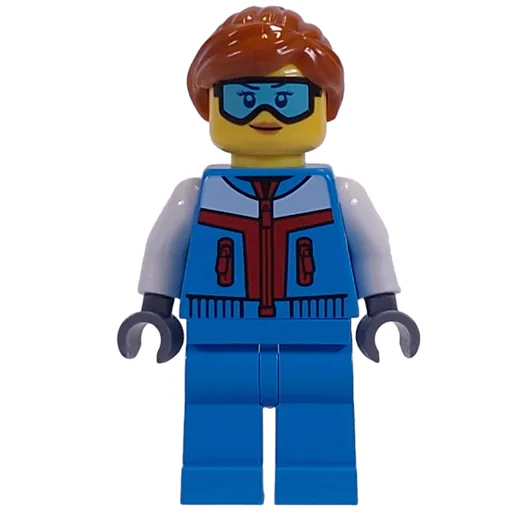 Dark Azure Torso (Dark Azure Legs, Dark Orange Hair, Goggles)