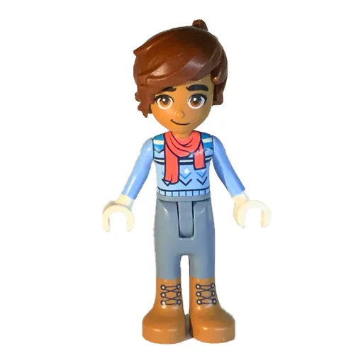 Leo (Bright Light Blue Sweater, Sand Blue Legs, Reddish Brown Hair)