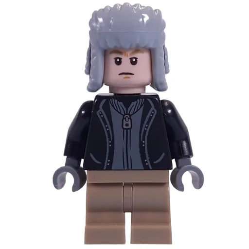Draco Malfoy (Black Jacket, Light Bluish Grey Ushanka)