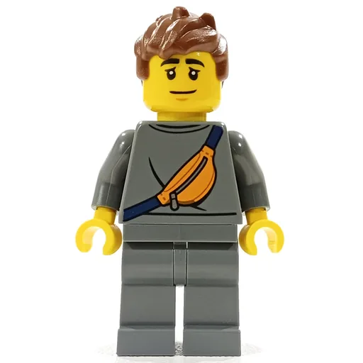 Man (Dark Bluish Gray Tracksuit, Fanny Pack)