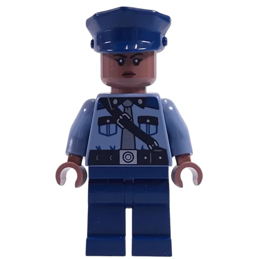 Guard (Sand Blue Torso, Dark Blue Legs, Dark Blue Cap, Medium Brown Head)