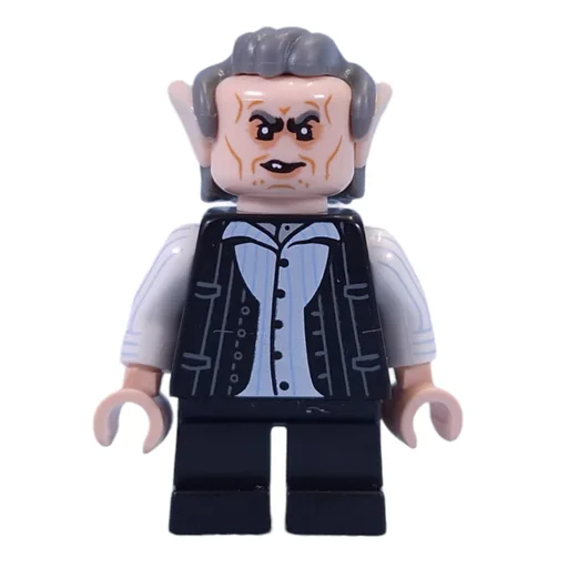 Griphook (Dark Bluish Grey Hair, Black Torso, White Arms, Black Legs)