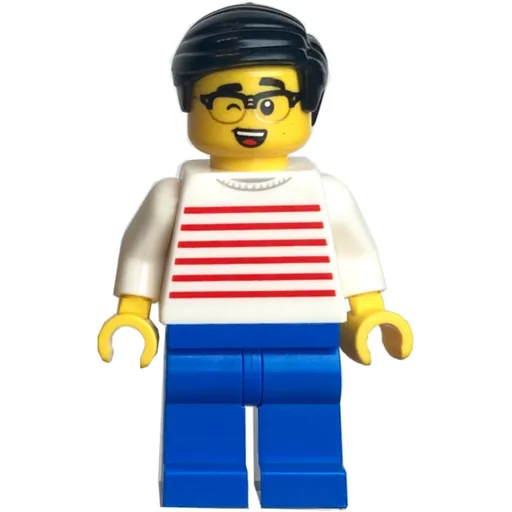 LEGO minifig White Striped Torso (fig-014497)