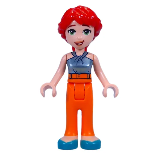 Mia (Adult, Metal Blue Top, Orange Pants)