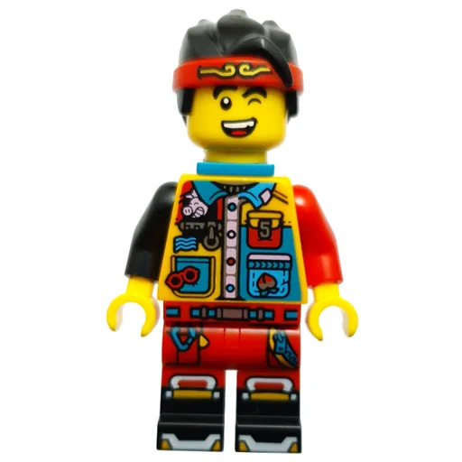 Monkie Kid (Dark Turquoise Neck Bracket, Winking)
