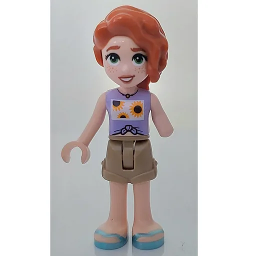 Autumn (Lavender Top, Dark Tan Shorts)