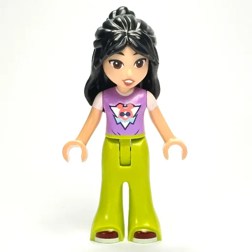 Liann (Medium Lavender Top, Lime Pants, Shocked)