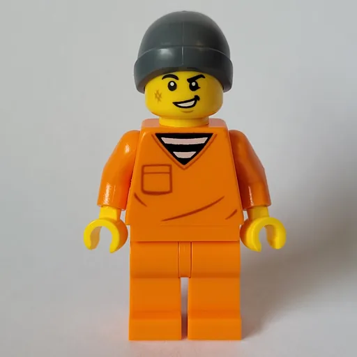 Criminal (Orange Suit, Dark Bluish Grey Beanie)