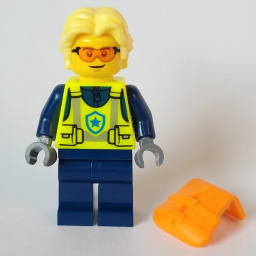 Helicopter Pilot (Neon Yellow Torso, Dark Blue Legs, Bright Light Yellow Hear)