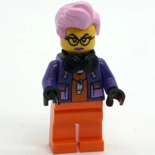 Criminal (Orange Suit, Bright Pink Hair, Dark Purple Jacket, Black Headphones)
