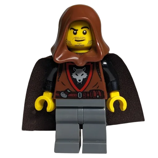 Wolfpack (Reddish Brown Torso, Dark Bluish Grey Legs, Hood)