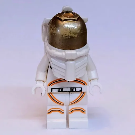 Astronaut (White Torso and Legs, Orange Trim, Smirk, Dark Tan Eyebrows)
