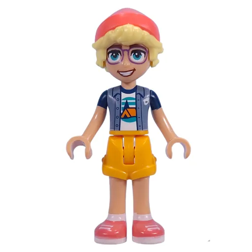 Olly (Adventure Camp, Bright Light Orange Shorts, Coral Beanie)