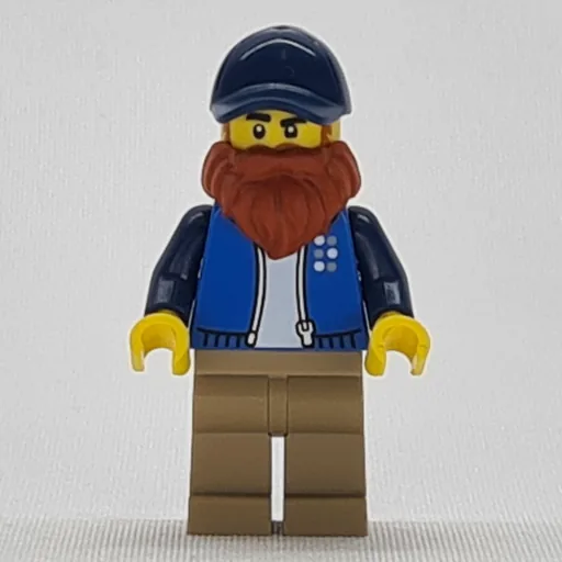 Man (Dark Azure Jacket, Dark Tan Legs, Dark Blue Hat, Dark Orange Beard)