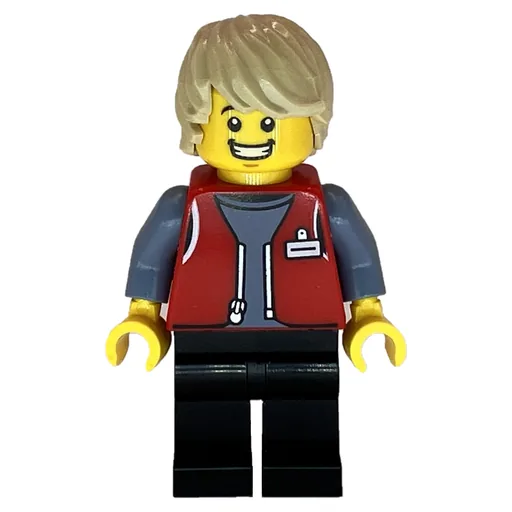 LEGO Employee (Red Jacket, Black Legs)