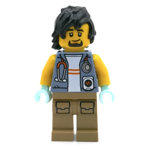 Vet (Sand Blue Jacket, Dark Tan Legs, Black Hair and Goatee)