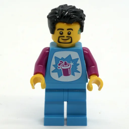 Man (Dark Azure Trancksuit, Black Hair and Goatee)