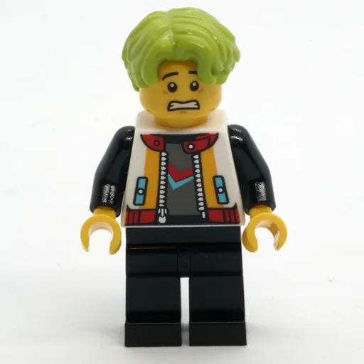 Man (White Jacket, Black Legs, Lime Hair)