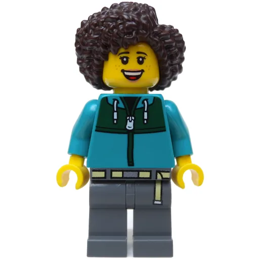 Woman (Dark Turquoise Jacket, Dark Bluish Gray Legs)