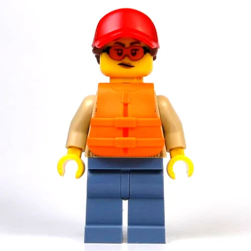Tan Torso (Sand Blue Legs, Sunglasses, Red Cap, Orange Life Vest)