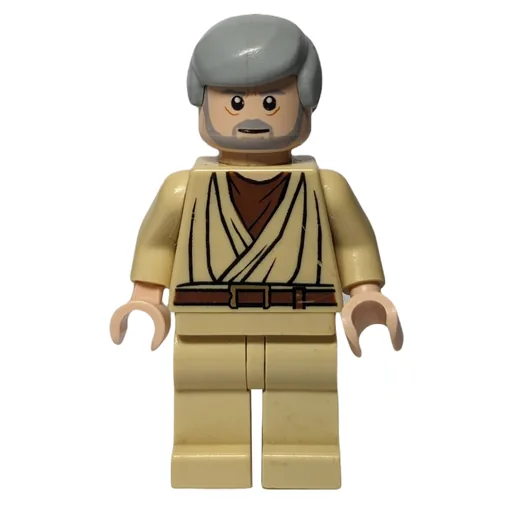 Obi-Wan Kenobi (Old, Tan Robes, Hair, White Pupils, Gray Beard, 3626cpr0638)