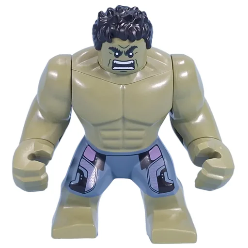 Hulk (Big Fig) (Olive Green, Black Hair, Removable Head, Sand Blue Pants)