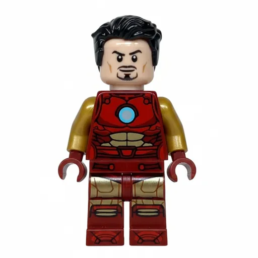 Iron Man (Pearl Gold Arms, Round Arc Reactor, Hair)