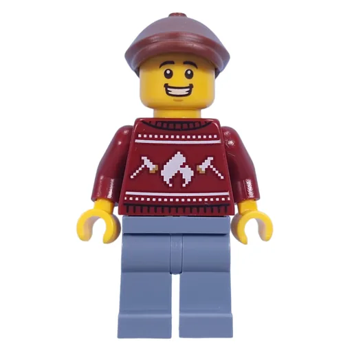 Dark Red Sweater (Sand Blue Legs, Reddish Brown Cap)