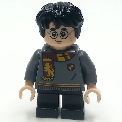 Harry Potter (Short Legs, Dark Bluish Grey Sweater, Scarf)