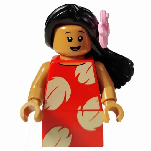Lilo (Bright Pink Flower, Brick Skirt)