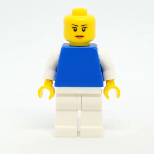 Woman (Blue Torso with White Arms, White Legs, Peach Lips)