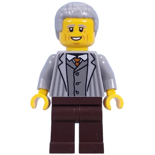 Visitor (Light Bluish Grey Torso, Dark Brown Legs, Light Bluish Grey Hair)